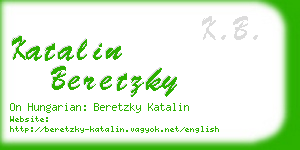 katalin beretzky business card